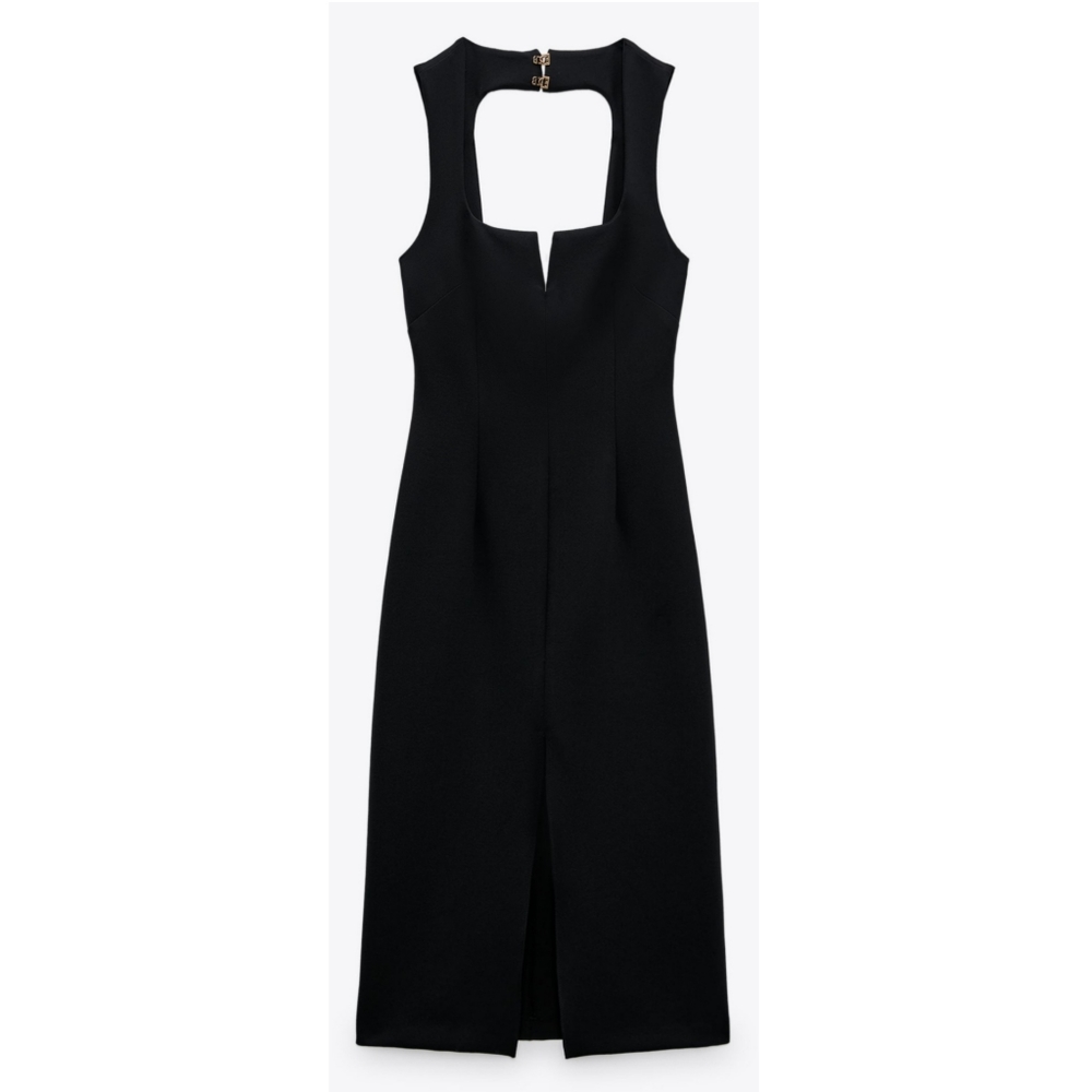 Zara Slim Black Dress NWOT - Picture 3 of 6